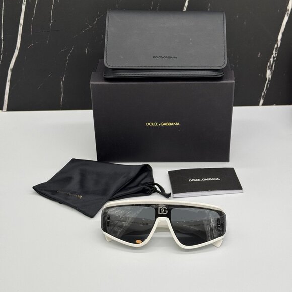 NEW DOLCE&GABBANA DG6177 3312/87 SUNGLASSES SHIELD WHITE DG6177 331287 UNISEX main image 10